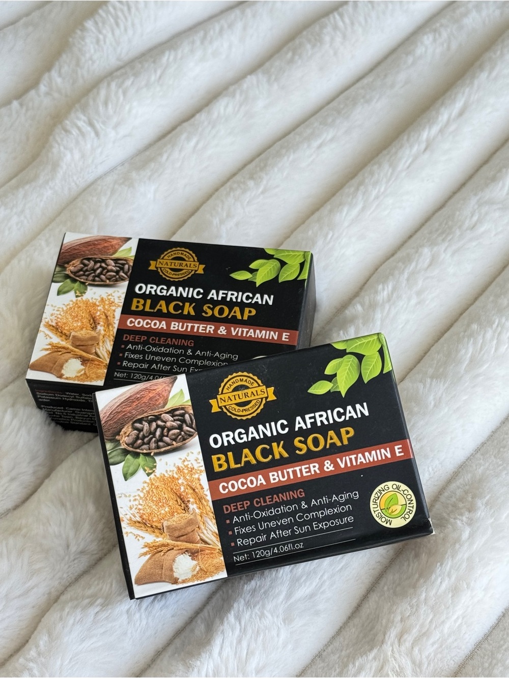Naturals Organic African Black Soap - Cocoa Butter & Vitamin E